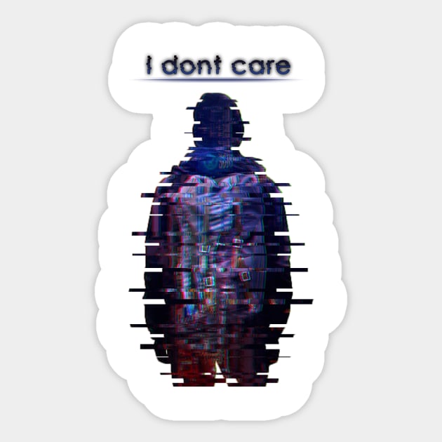 I dont care Sticker by DeepHouse